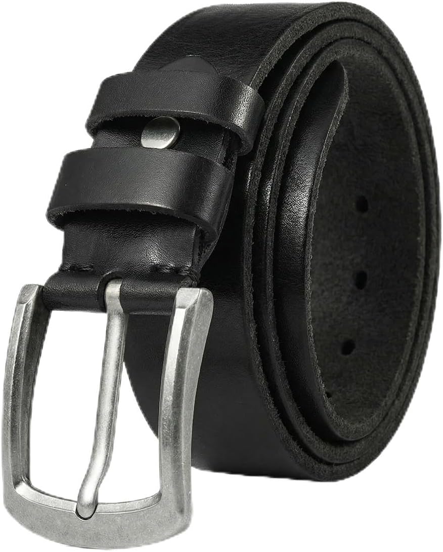 BELTER Men's Leather Belt 100% Full Grain Leather Belts for Men, Jeans Men Belt for Casual,Cowboy & Work Wear