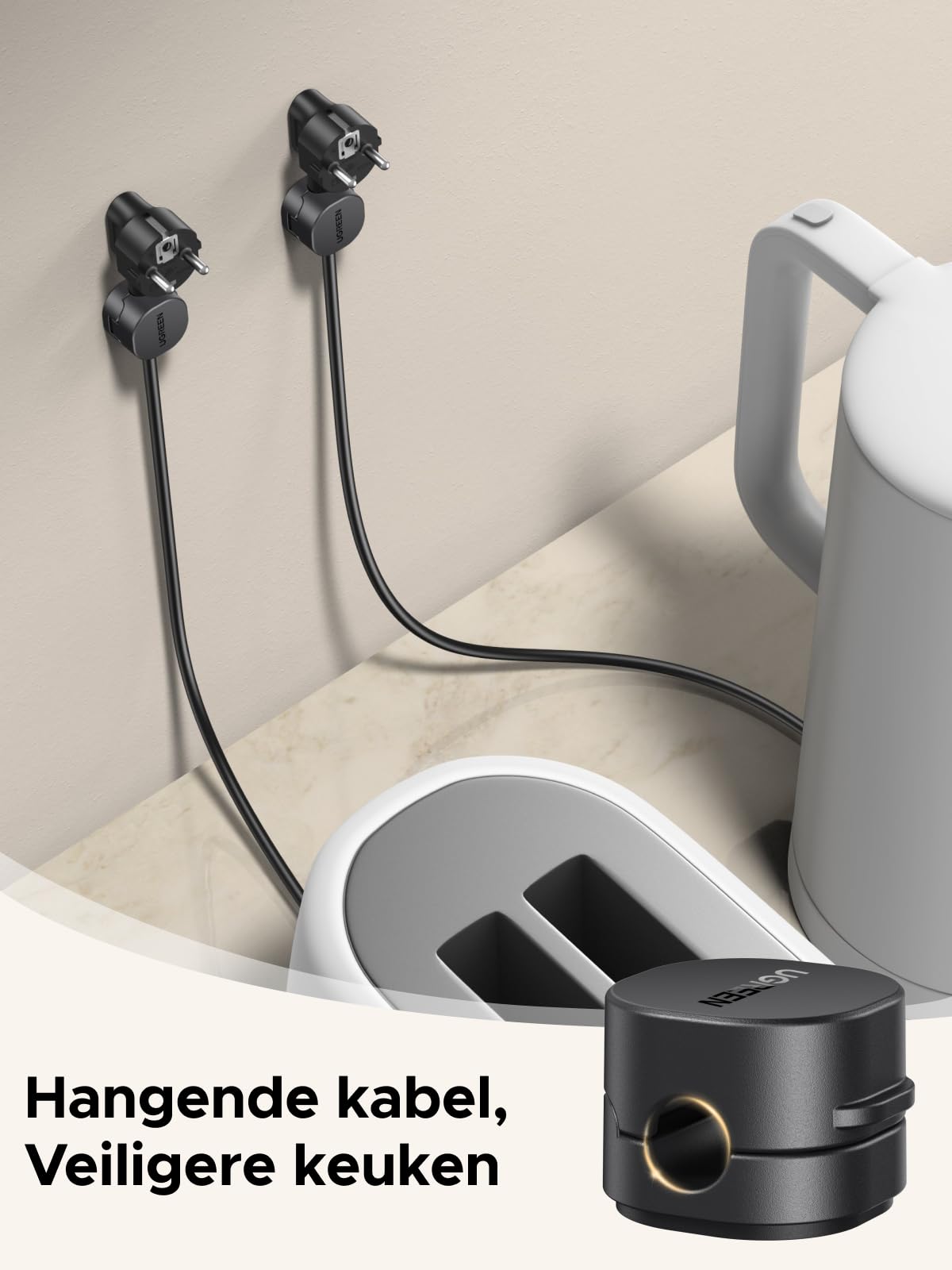 UGREEN 6 Stück Kabelhalter Kabelclips, Doppelte