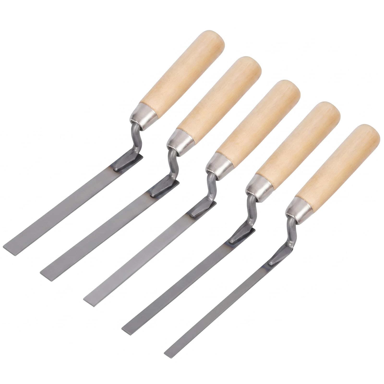 5 Pack Pointing Trowel, Professional Repointing Tool for Bricklayers & DIYers, Stainless Steel Blade with Non-Slip Grip, Ideal for Brickwork, Mortar Joint Repair & Masonry Finishing
