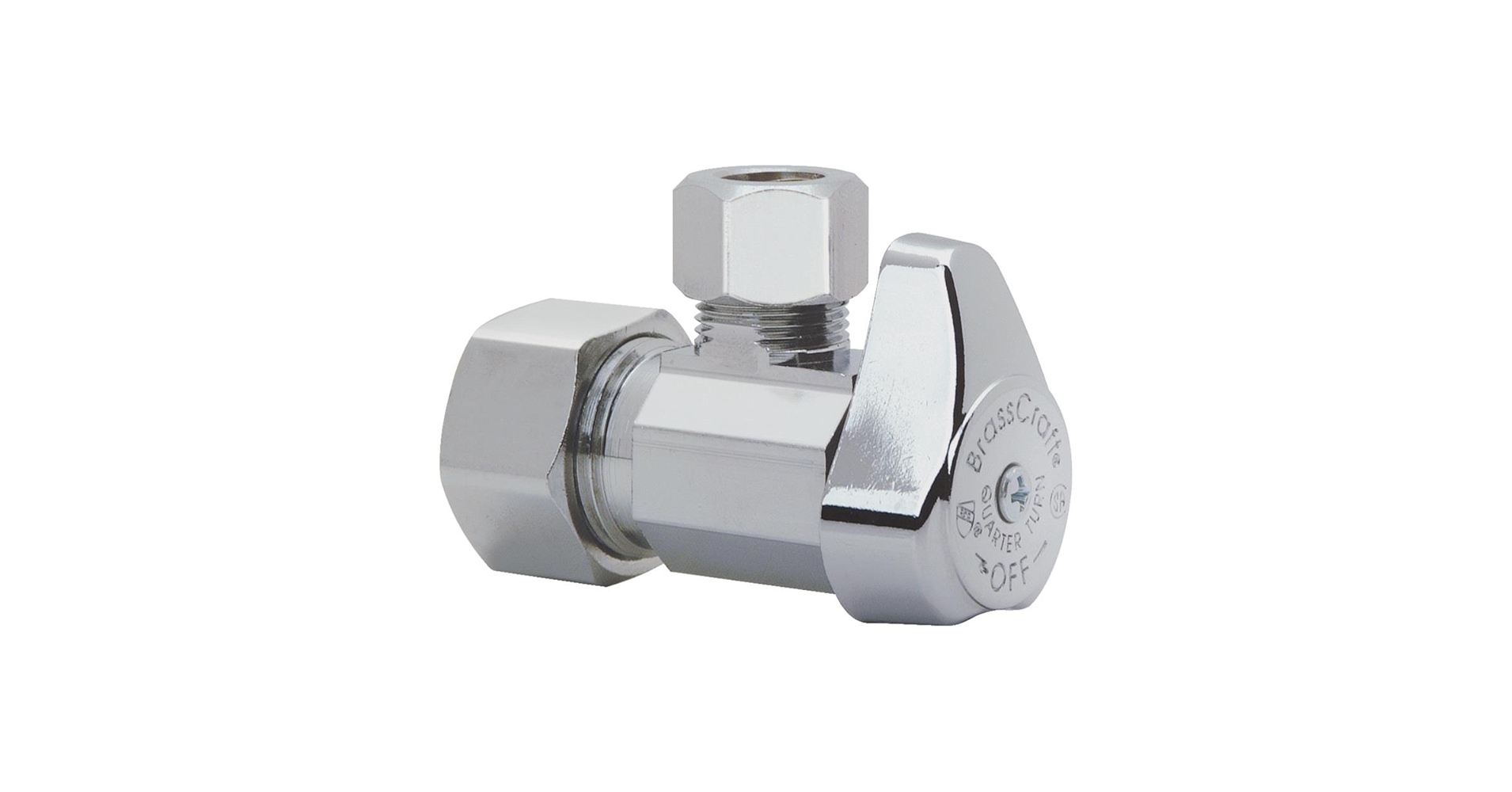 エルゴラ m92199000573 Brass Craft G2CR19X CD Chrome 1/4 Turn Angle Stop Valve, 5/8