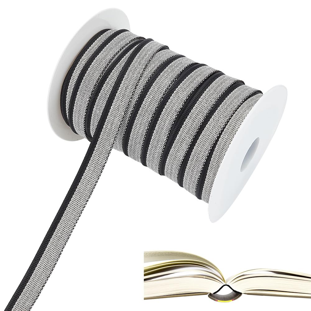 WEBEEDY 30 Yards Cotton Bookbinding Headbands 13mm Wide Bookbinding Tape Endbands High Quality Book Binding Materials for Books Spine Repair Recovering DIY Projects Leather Craft Book Binding Supplies