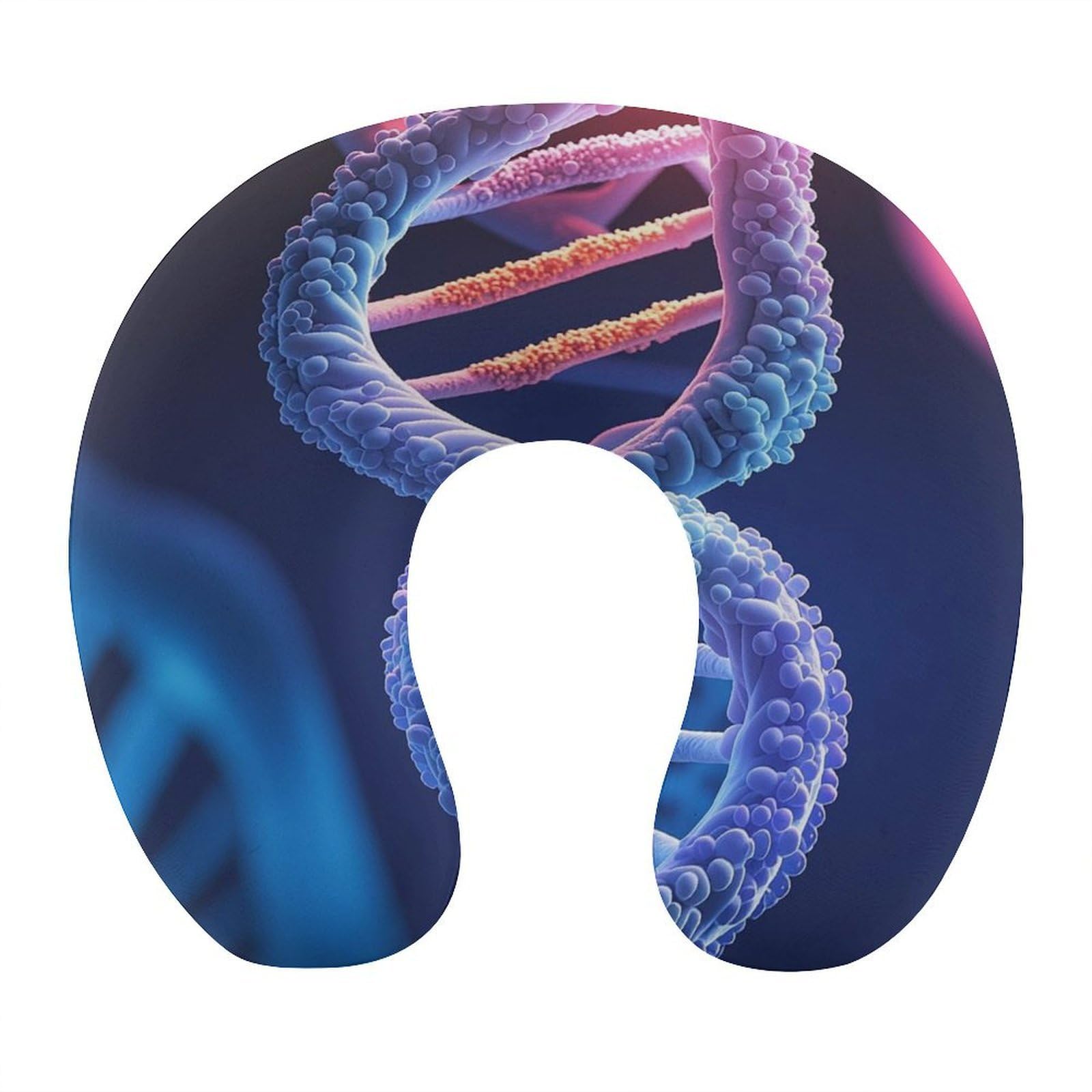FekiLoot DNA Genetic Helix Travel Pillow U Shaped Neck Pillow Comfortable Memory Foam Pillow Portable Soft Headrest Lightweight Neck and Head Support for Planes Trains Self-Driving Cars