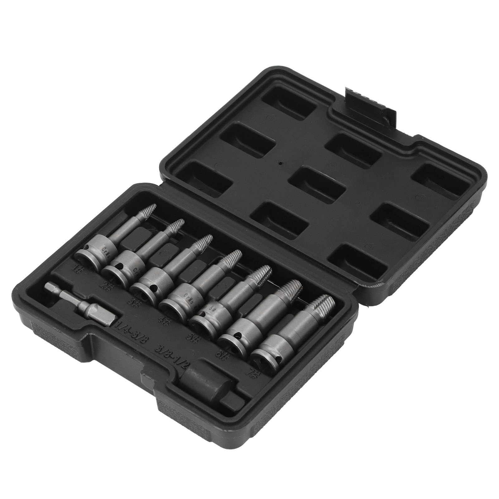 Juego de extractores de Tornillos de 9 Piezas de 3/8" con Cabeza Hexagonal, fácil de extraer, para extraer Pernos Rotos, oxidados y espárragos.