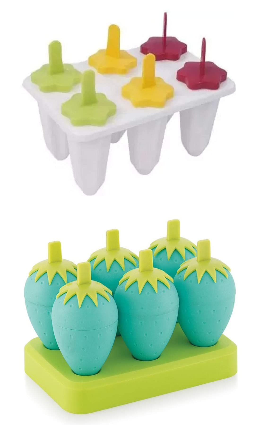 Puthak Manual Ice Cream Maker Plastic Ice Cream Candy Kulfi Maker Mould ice Stick Trays Multicolor Plastic Ice Cube Tray (Pack of 2)- PTHK-7067-image-21