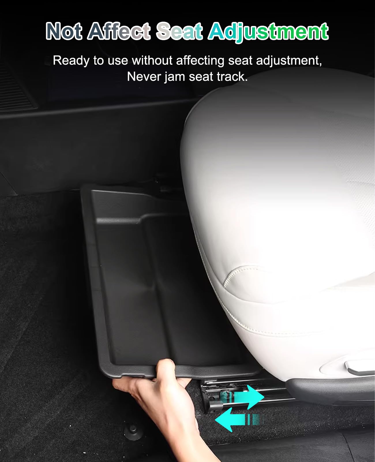 GAFAT Compatible con Nuevo Xpeng G6 2025 2026 2027 Caja de Almacenamiento debajo del Asiento, TPE Oculto Asiento Consola Central Organizador, X peng G6 Accesorios, Impermeable [Fila Delantera 2 PZS]