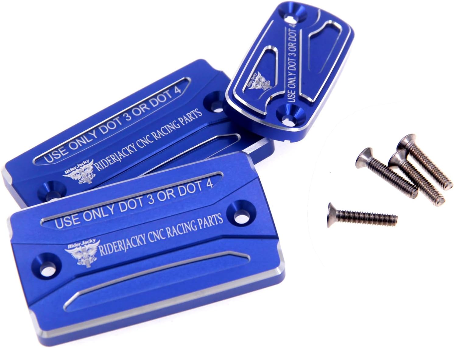 For Suzuki DL 1050 V-Strom Accessories 2020-2022 | DL 1000 XT VStrom 2017-2019 Modified Parts | DL1000 V-Strom 2014-19 Motorcycle Front and Rear Brake Master Cylinder Fluid Reservoir Cover (Blue)