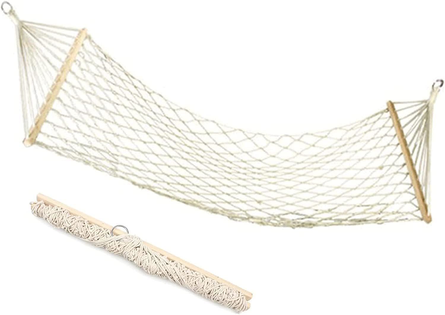 Amaca da campeggio all'aperto Amaca In Rete Intrecciata 200 * 80 Cm In Corda Super Traspirante An-ti-rotolamento Per Interni Ed Esterni Balcone Giardino Campeggio Spiaggia 200 Kg Di Carico