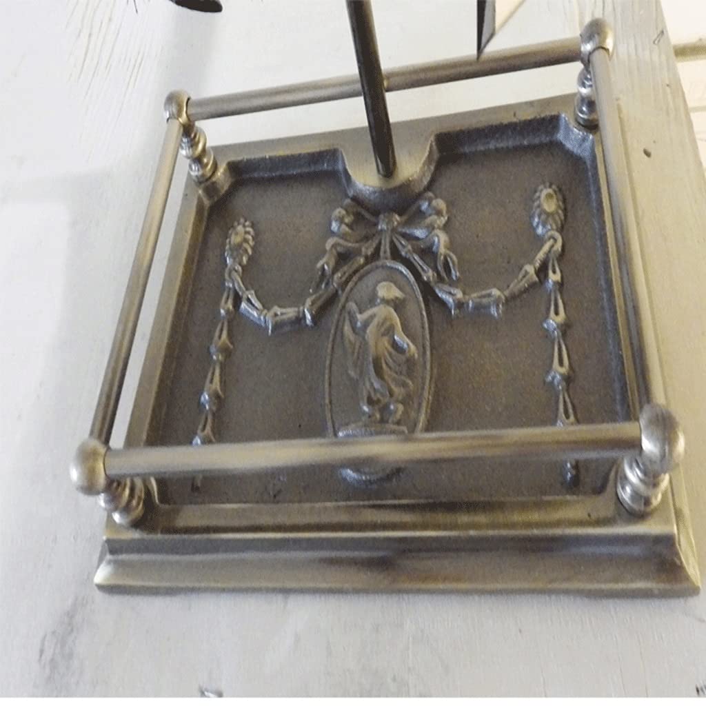 Set di attrezzi per caminetto Set di utensili da camino Set a 5 pezzi Accessori for utensili in ferro battuto Porta accessorio a manico lungo manico lungo for decorazione interna Strumenti all'aperto