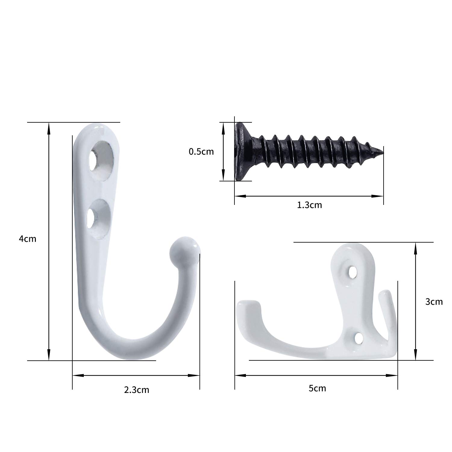 Appendiabiti Vintage LATTCURE - 12 Pezzi In Metallo Per Parete | Bianco, Per Cappotti E Asciugamani - Foto 9