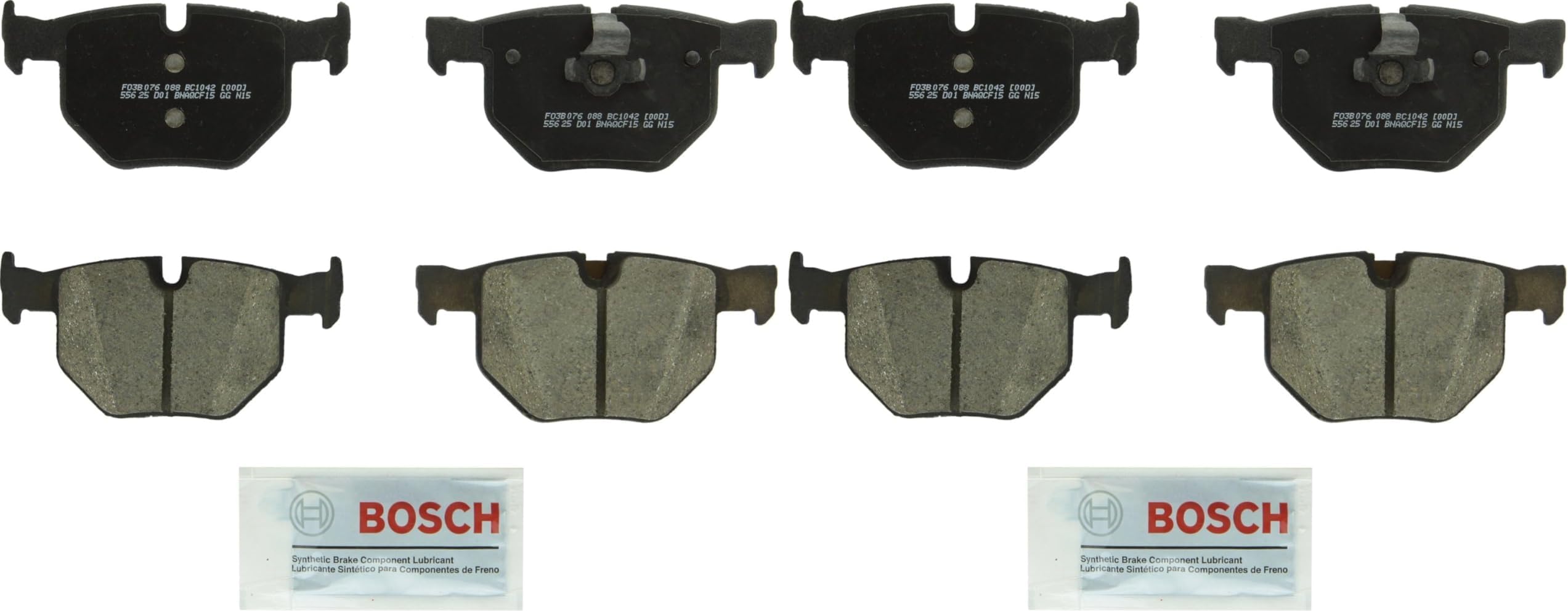 BC1042 QuietCast Premium Ceramic Disc Brake Pad Set - Compatible With Select BMW 525i, 528i, 528i xDrive, 528xi, 530i, 530xi, 535i xDrive, 535xi, X5, X6; REAR (Pack of 2)