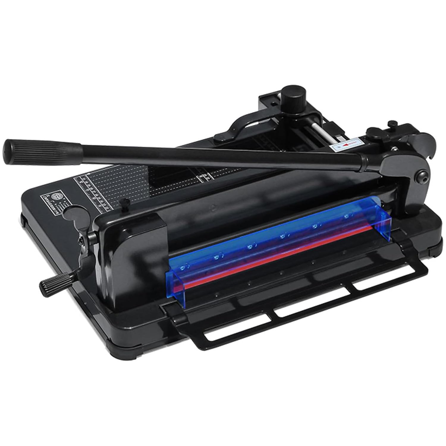 Taglierina per carta A4 resistente, ghigliottina da 400 fogli con spessore di taglio da 0,1 a 40 mm, larghezza 31,5 cm, scala millimetrica per carta, foto, cartoncino, pelle PVC black