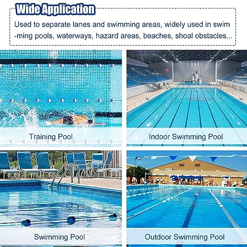 Kits de cuerda divisora de seguridad para piscina y flotador, líneas de boya de carril para piscinas enterradas, comerciales, públicas, ideales para competiciones