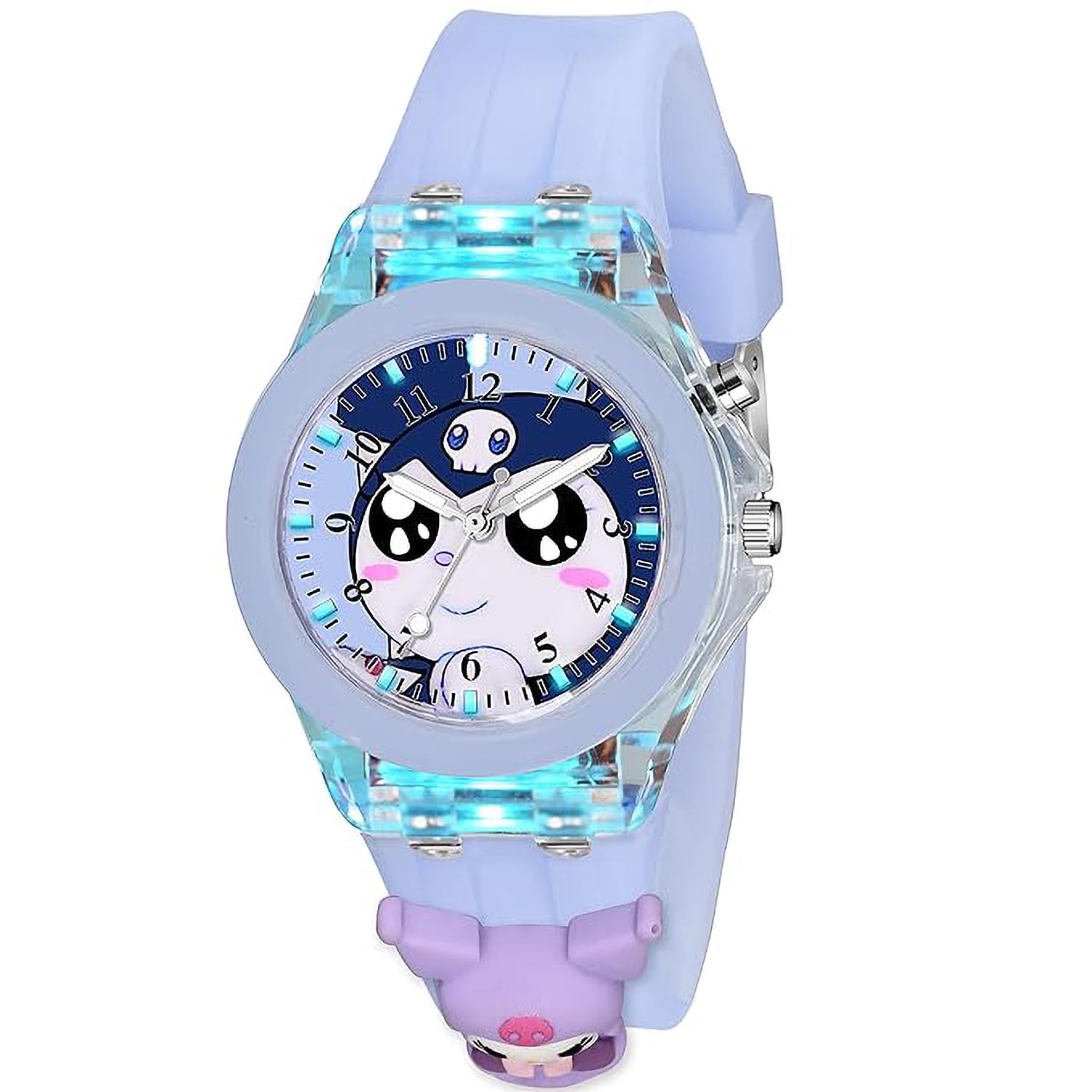 Uncle Owl Kids Watch for Girl with 7 Color 3D Light - Up Dial Cute Cartoon Multi Color Analog Girls Watch for Kid (Purple) (B0D3CB676D) Amazon Price History, Amazon Price Tracker