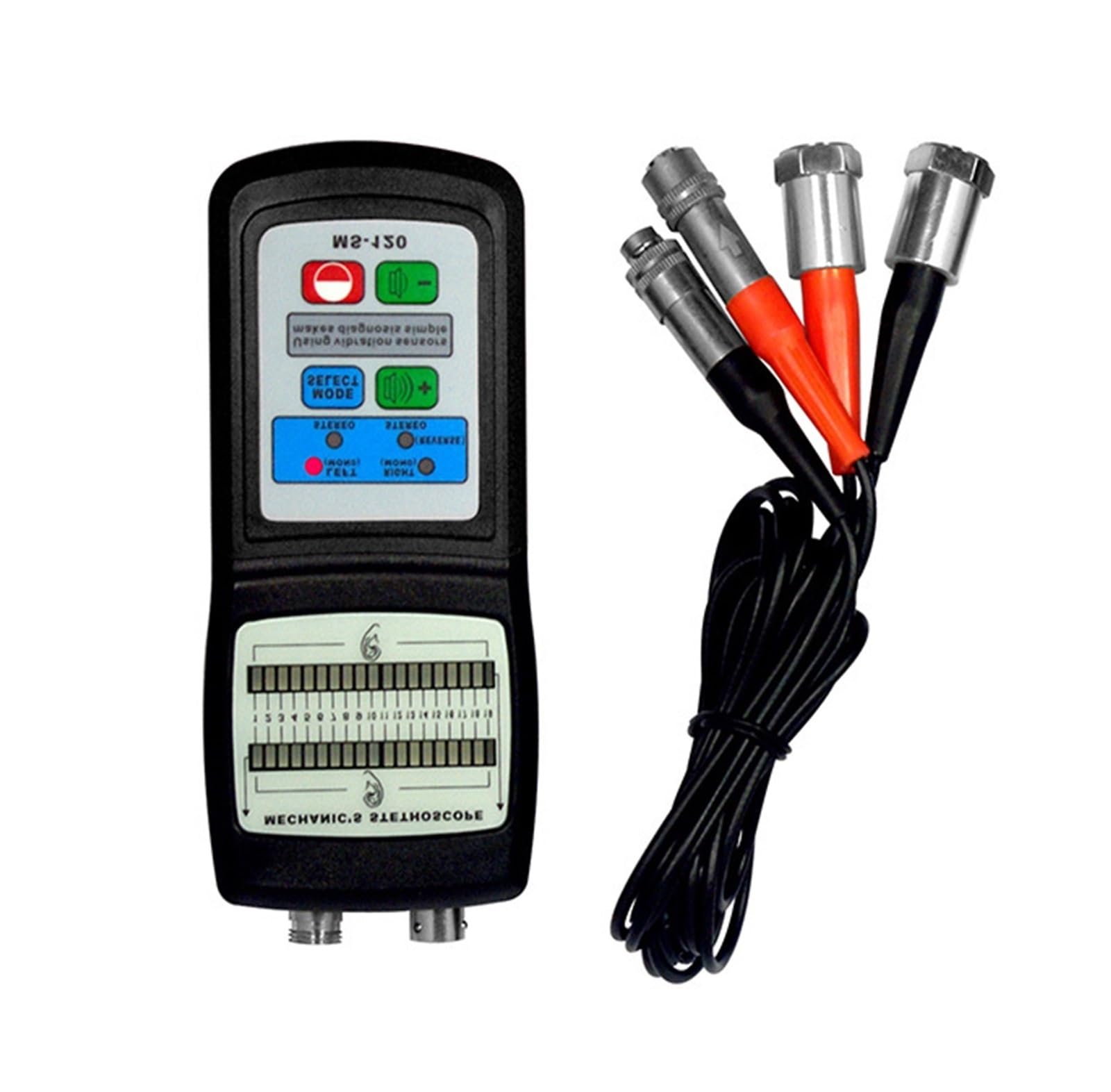 Vibration Meter, MS-120 Mechaniczny stetoskop wibracyjny do wykrywania uszkodzeń silnika Mechaniczny miernik uszkodzeń silnika Zakres częstotliwości 10~10K Hz MS120,for Moving Machinery