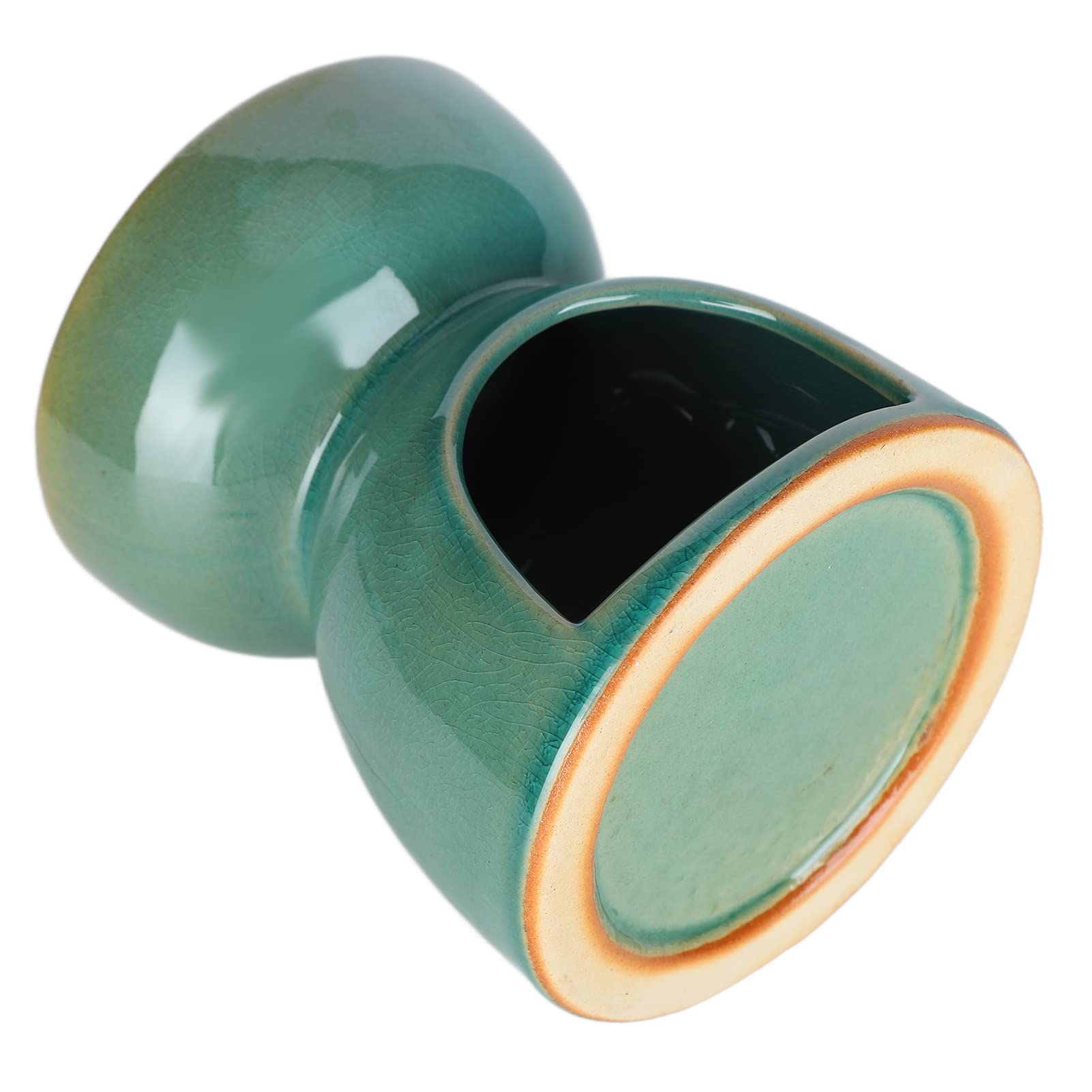 Zyyini Ceramiczny palnik olejków eterycznych, dyfuzor zapachowy aromaterapia aromaterapia wosk zapachowy palnik topiący, do domu sypialni oczyszczania powietrza, akcesoria do medytacji spa jogi (niebieski zielony 11 x 9 cm)
