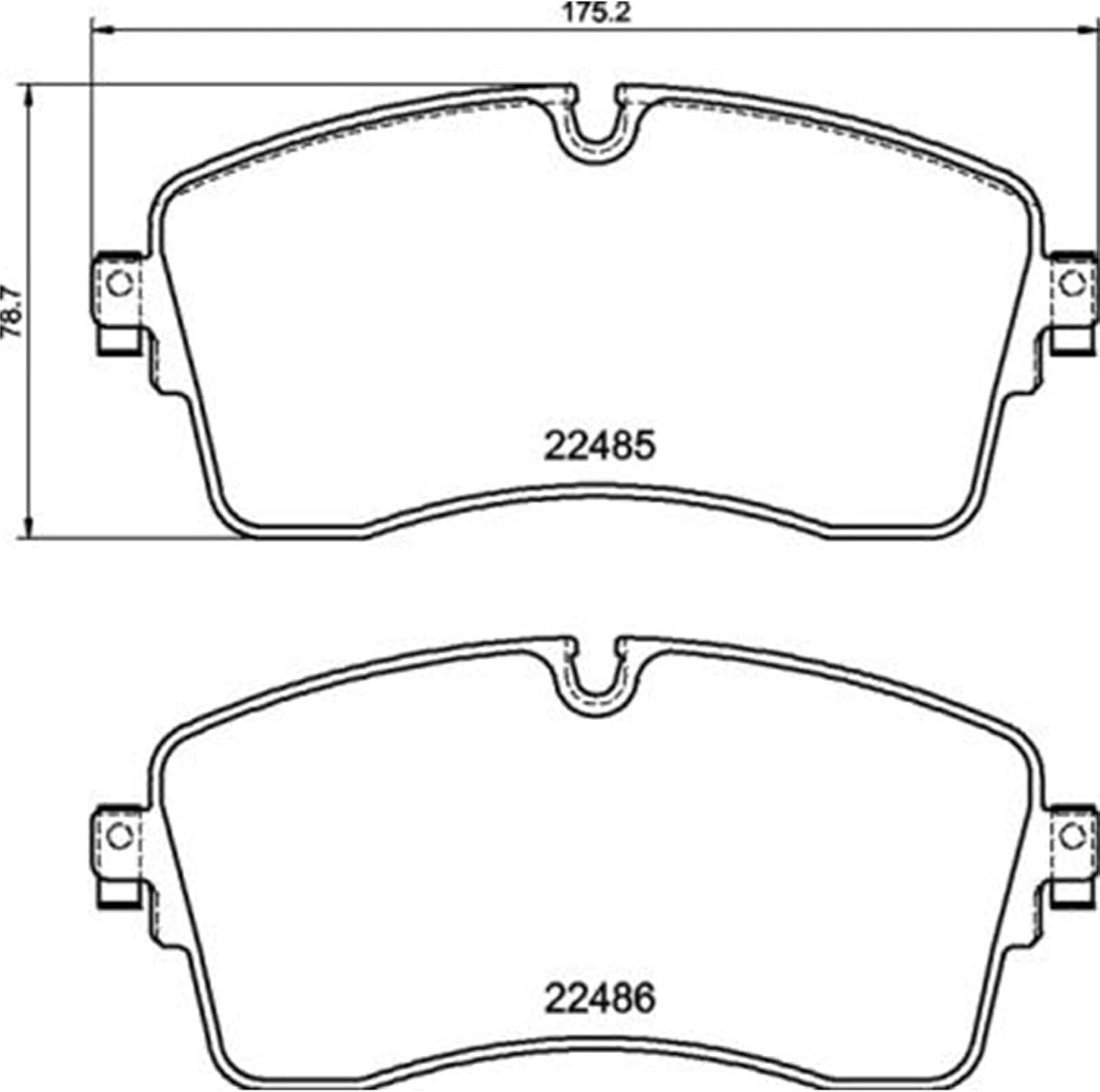 Brembo P44028 Low-Met Front Disc Brake Pad Set LAND ROVER OE# LR091308