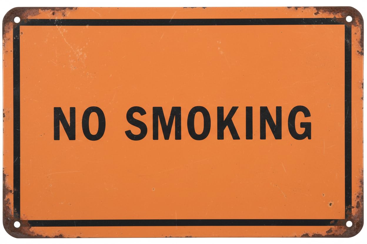 Metal Tin Sign- No Smoking Wall Decor Sign 8x12 Inches Designable Customization Courtyard, Indoor Iron Painting Vintage Signs Aluminum Plates Printed