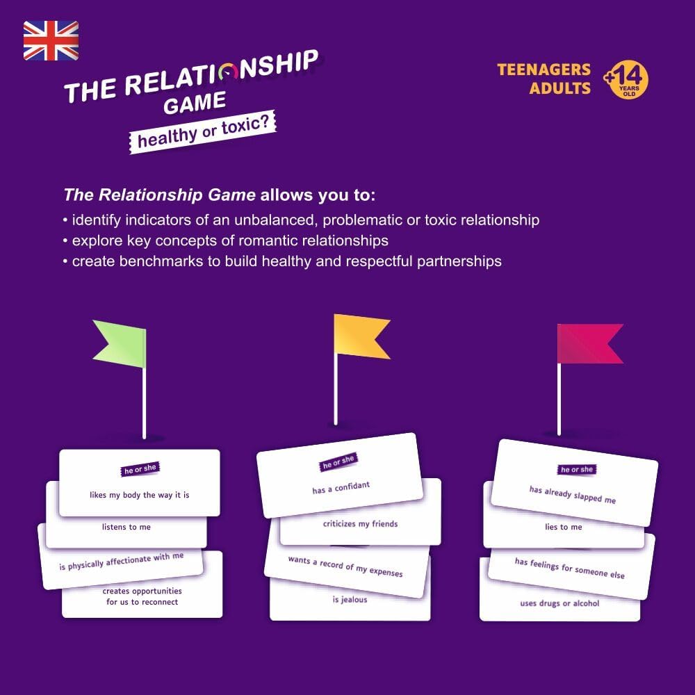 Comitys Red Flags & Green Flags Game, Healthy vs Toxic Relationships Card Game for Couples Teens & Adults - Image 4