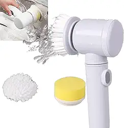 Escova De Limpeza Elétrica Portátil, Escova De Limpeza Giratória Elétrica Sem Fio, Escova De Limpeza Elétrica Recarregável Com Escova De Limpeza Elétrica De 3 Cabeças. Para Banheiro,