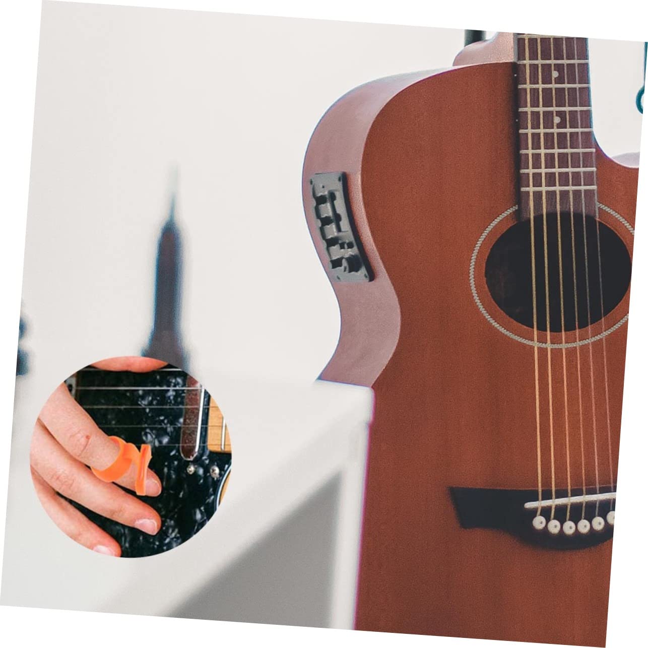 Toyvian 8 Piezas Elegir de Funda para púas de Guitarra Organizador de púas de Instrumentos puas Guitarra acústica Guitar Picks bajo Herramientas Recoger Herramienta de sujeción
