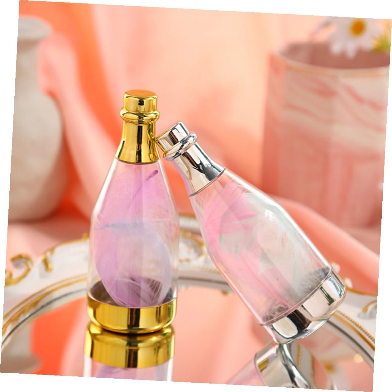 20pcs Sparkling Wine Bottle Candy Boxes Gold Candy Packaging Containers for Wedding Favors Birthday Party Supplies Adult Party Cases