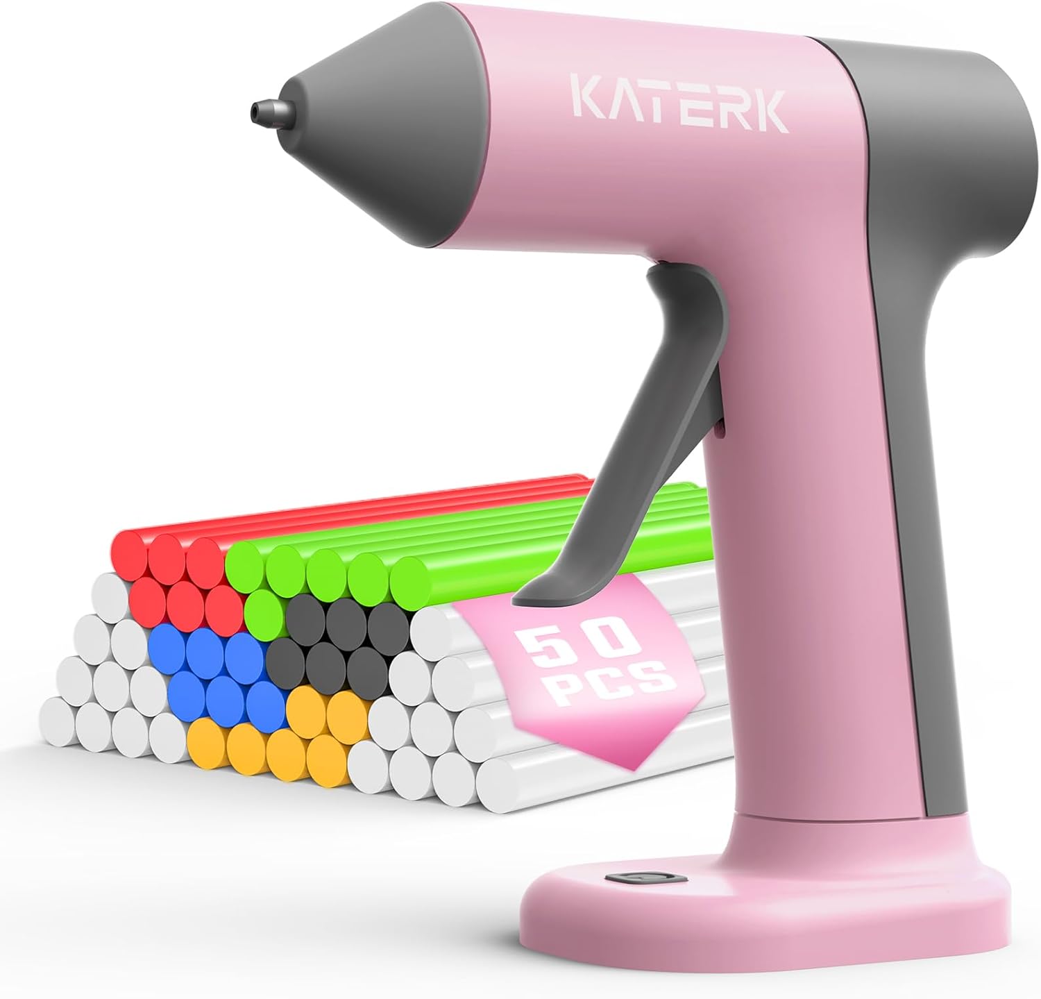 Mothers Day Gift, Cordless Hot Glue Gun Gifts Kit for Mom Grandma, 30s Fast Heating & 50PCS Premium Mini Glue Sticks, Rechargeable, Compact & Portable, Auto Shut-Off, Perfect for DIY, Crafts & Repairs