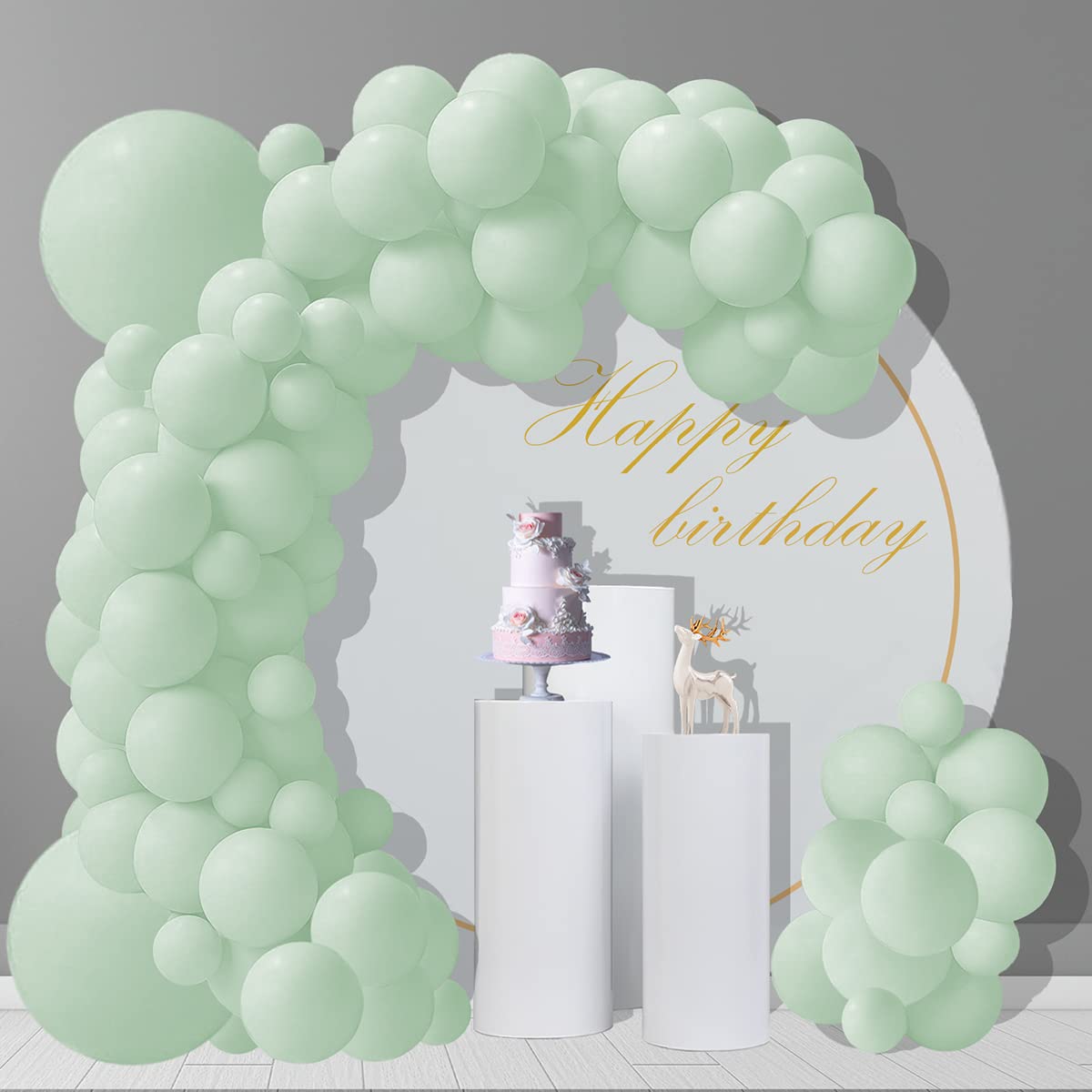 Buy COVANNI Pastel Green Balloons 75 pcs Light Green Balloon Garland