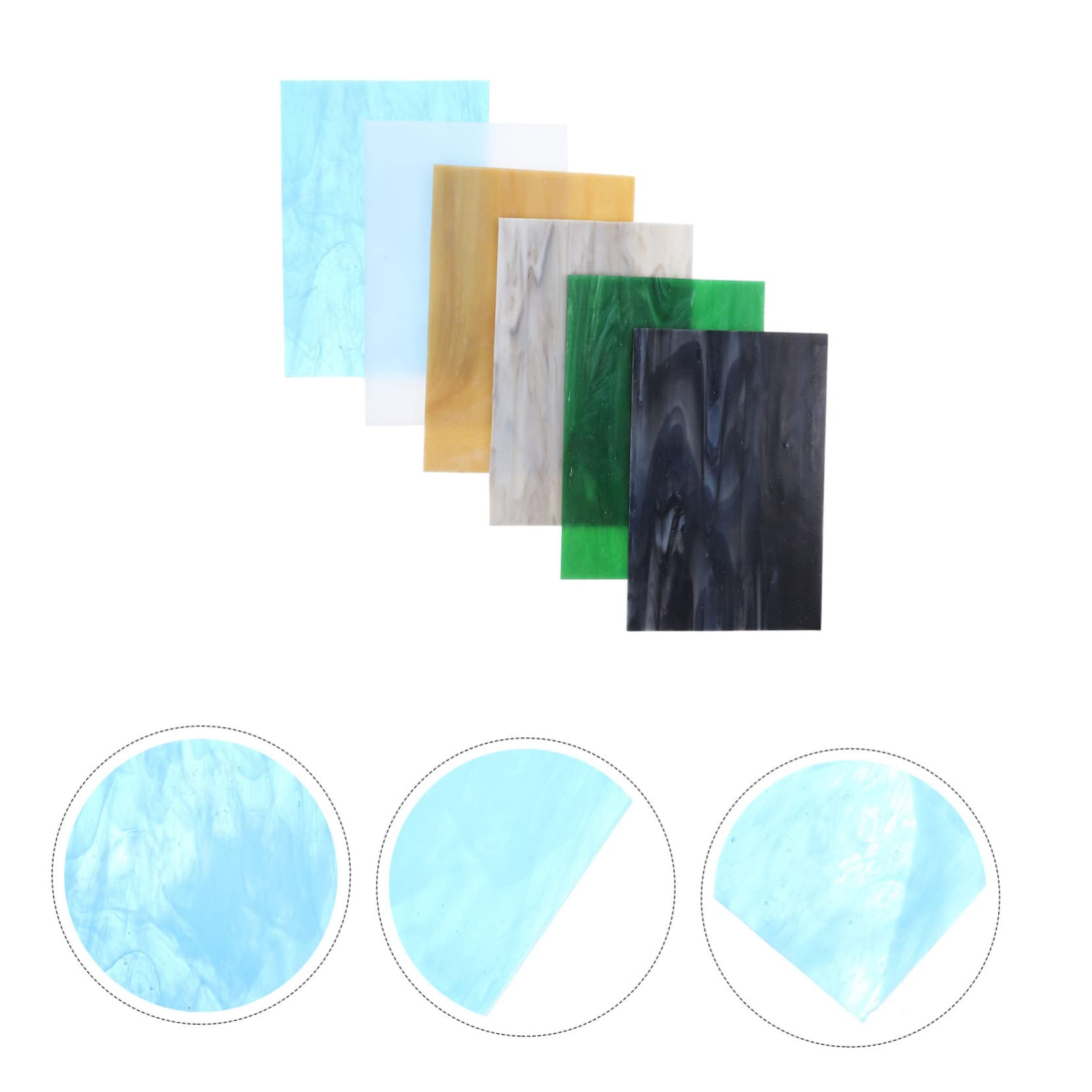 NUOBESTY Tessere di Mosaico in 6 Fogli Frammenti di Mosaico Fatti A Mano per Progetti Artigianali
