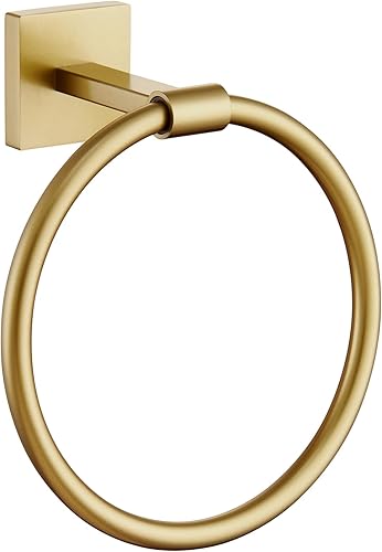 Miniatura 8 de KOKOSIRI Toallero de mano montado en la pared Anillo de toalla Accesorios de baño Percha de toalla de ducha Estante de acero inoxidable bronce