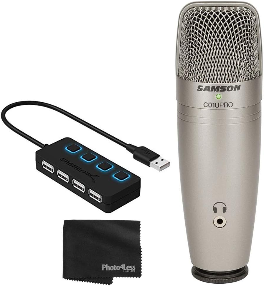 Amazon.com: Samson C01U PRO USB Studio Condenser Microphone (Silver ...