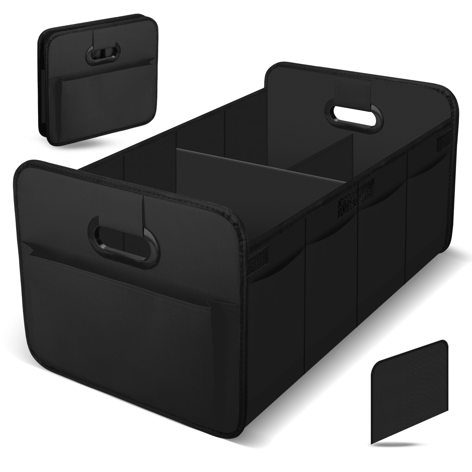 ONEMAJI 1pc Car Boot Organiser Storage Bag for VW Taigo CS 2021-2027 (-Türer Kompakt SUV), Boot Tidy Heavy Duty Felt Box Foldable Cargo Organiser Tool Bag Interior Space Saving Solution