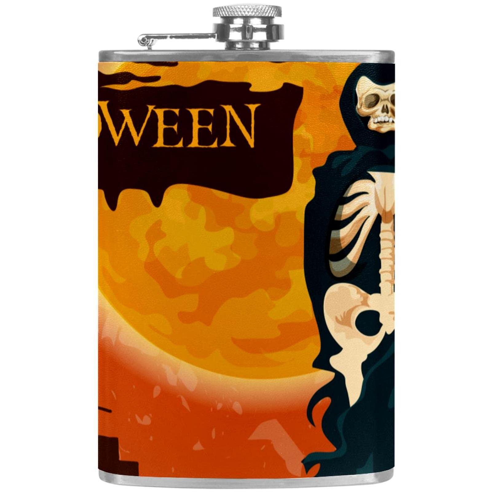 Flasque pour liqueur de whisky et rhum avec entonnoir pour soirée Halloween