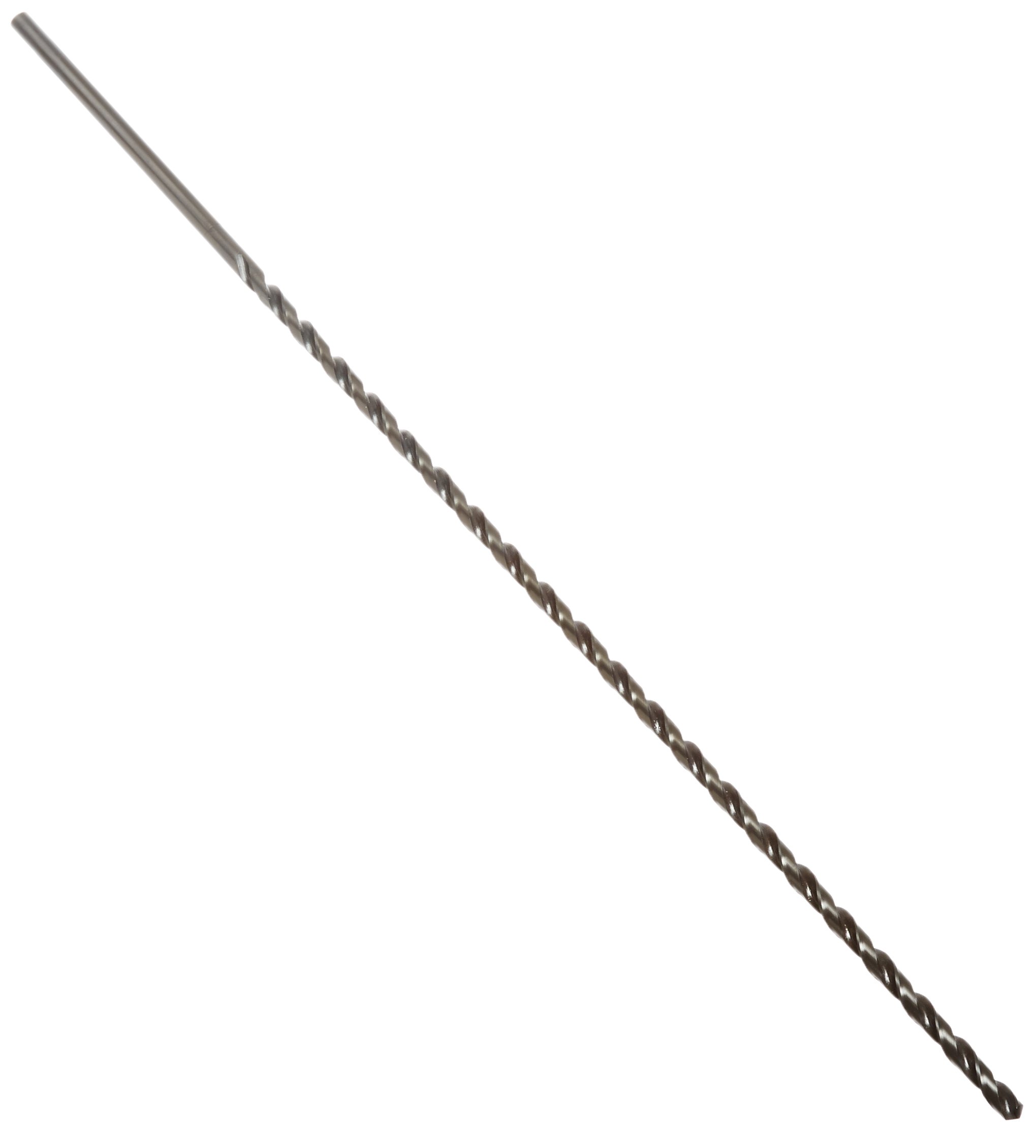 224 Series High-Speed Steel Extra-Long Length Drill Bit, Ground Finish, Round Shank, Spiral Flute, 118 Degrees Conventional Point, 3/8" Size, 24" Length (Pack of 1)-image-14