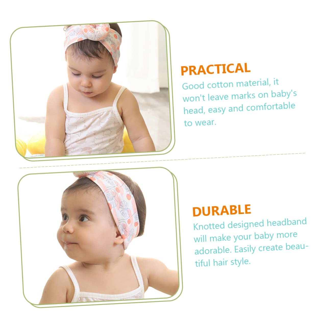 ibasenice 4 Sets Süßes Baby-donuts-stirnband Für Neugeborene Mädchen Geknotete Wraps Haarband Aus Weicher Baumwolle Zubehör Für Kleinkinder 3 Stück X 4