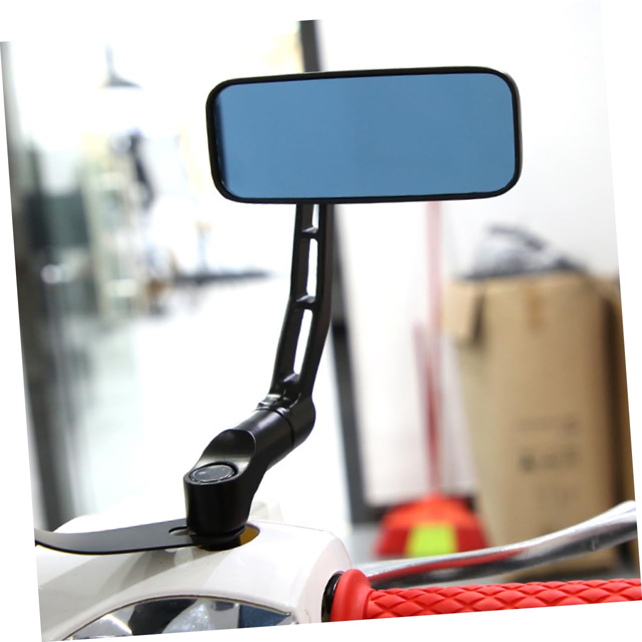 Specchietti Retrovisori Moto Neri in Lega di Alluminio | Moto ed Elettriche, Montaggio su Manubrio, Visione Ampia per Guida e Sicurezza Migliorata
