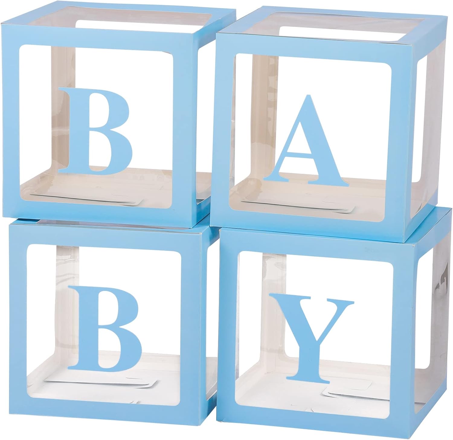 Amazon.com: Baby Boxes with Letters for Baby Shower Decorations - 4 ...