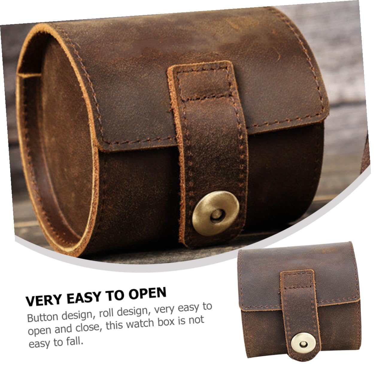 IMIKEYA Estuche para Relojes Estuche de Viaje Enrollable para Relojes de Pulsera Organizador de Almacenamiento Caja de Exhibición para Hombre Uso Viajes