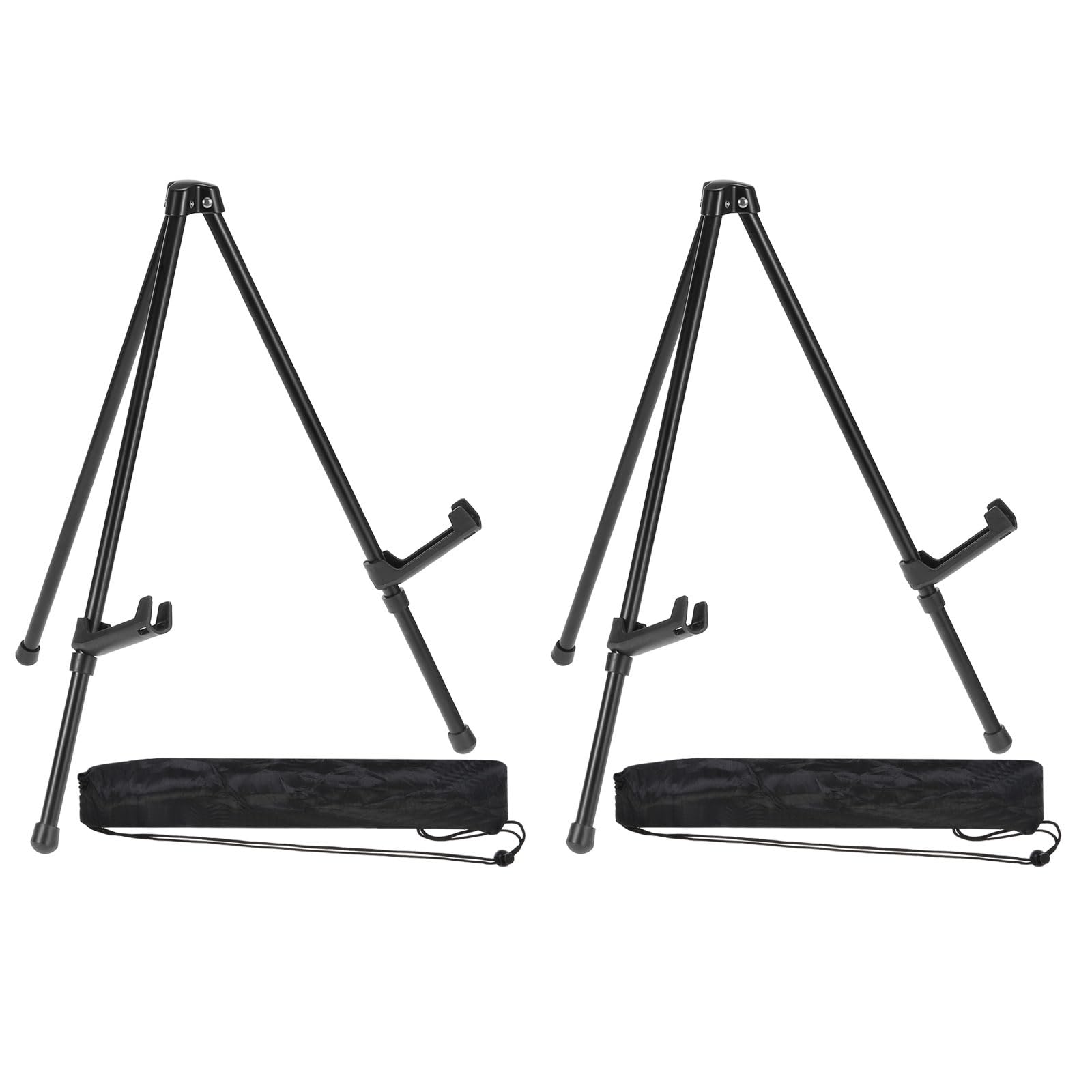PATIKIL 2Set Tabletop Easel Stand for Display 14in Table Top Easel Stand Small Portable Tripod Aluminum for Signs Poster Art Painting Decor Picture Wedding