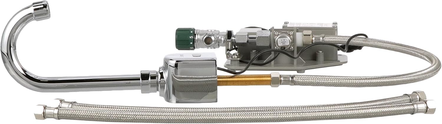 Intelli-Flo EZ Electronic Deck Mount Faucet 3-1/2" Gooseneck Spout with Thermostatic Mixing Valve and 1.5 gpm Laminar Flow