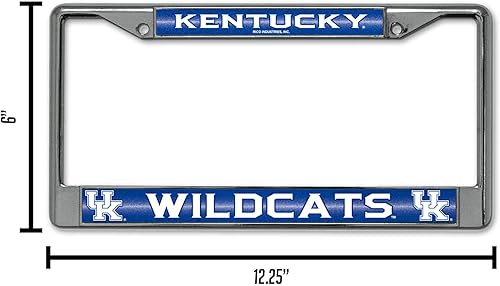 Miniatura 176 de Rico Industries NCAA 12 x 6 pulgadas, accesorio de automóvil cromado plateado brillante para automóvil/camión/SUV