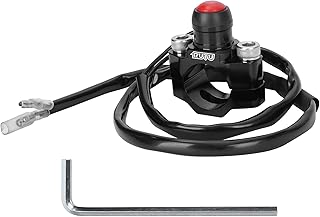 CNC Universal Motorcycle Engine Stop Start Kill Switch Button with Mounting Backplate for KLX450 KLX250 KLX110 CR125 CRF250 CRF450 XR250 ATV,Dirt Pit Bike,Scooter,Quad - Black