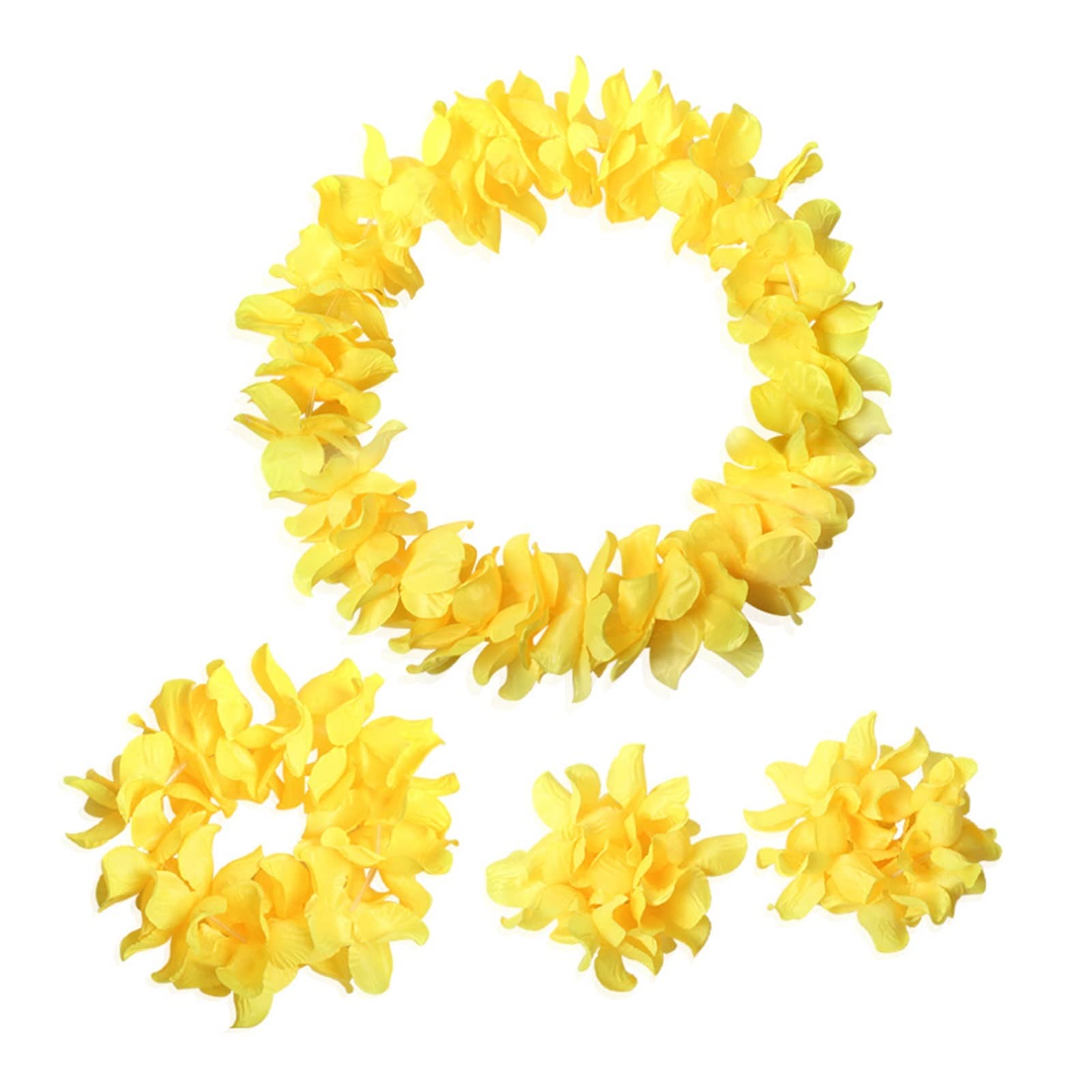 TOORU TRUSTTWO 4 Pezzi di Stoffa da Festa hawaiane Ghirlanda Cravatta Artificiale Vestito Hawaii Fiori for Festa Leis Ghirlanda Spiaggia Ghirlanda Fai da Te Decorazione Regalo The Rood