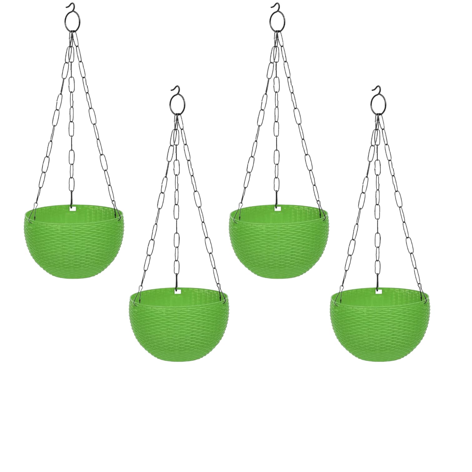 Stylbase Hanging Planters for Home & Balcony Garden Hanging Pots with Hooks Decorative Hanging Pots for House Plants (Green, Pack of 4) (B0D64YGDWT) Amazon Price History, Amazon Price Tracker