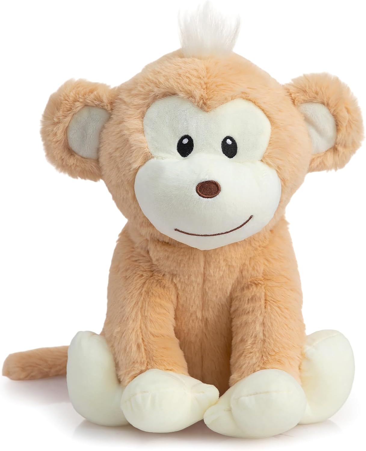 HollyHOME Plush Monkey Stuffed Animal Cute Monkey Toys Birthday Gifts for Kids 13 Inch Tan