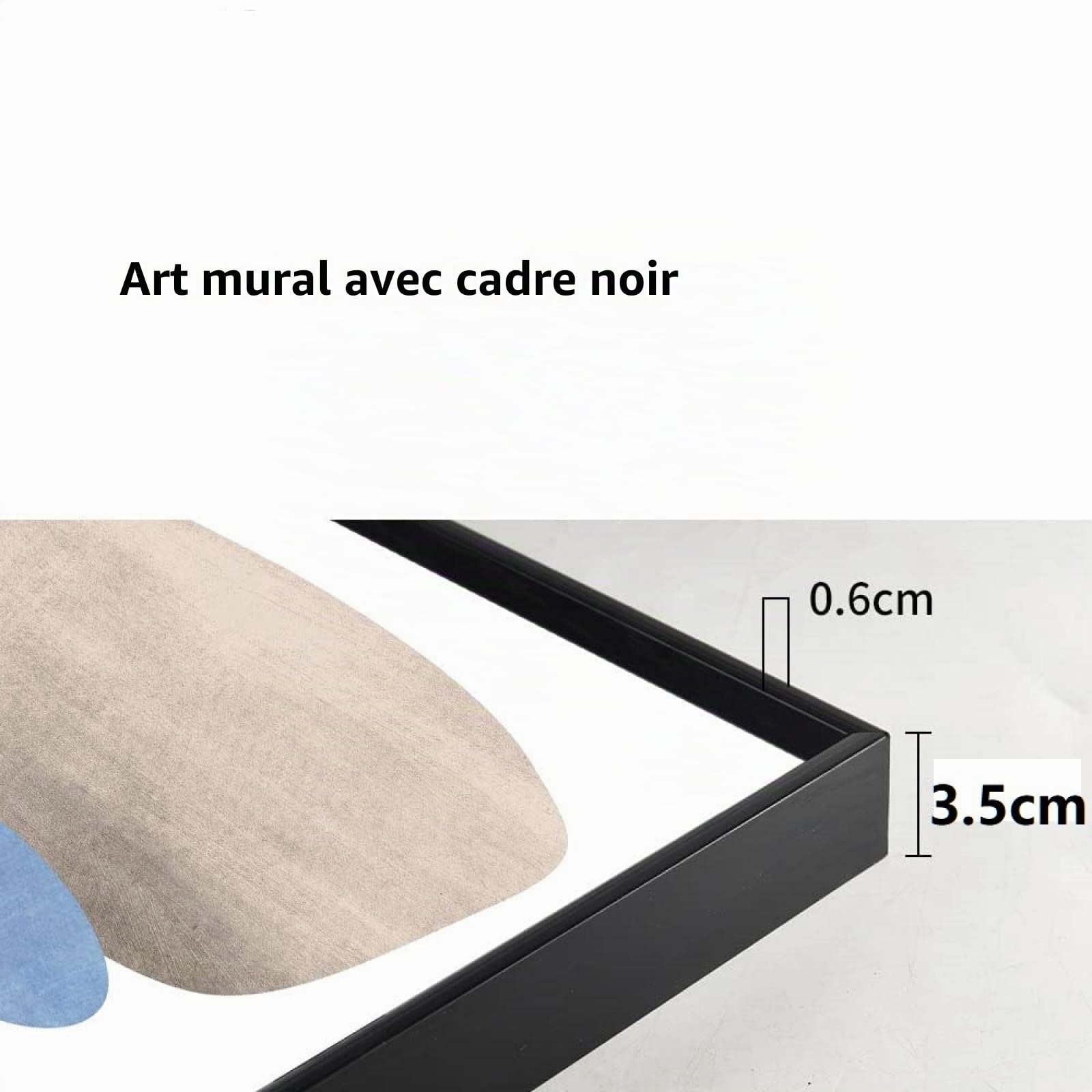 Peinture sur feuille d'or moderne gris sur toile pour salon, art mural abstrait moderne prêt à accrocher 80 x 135 cm avec cadre noir