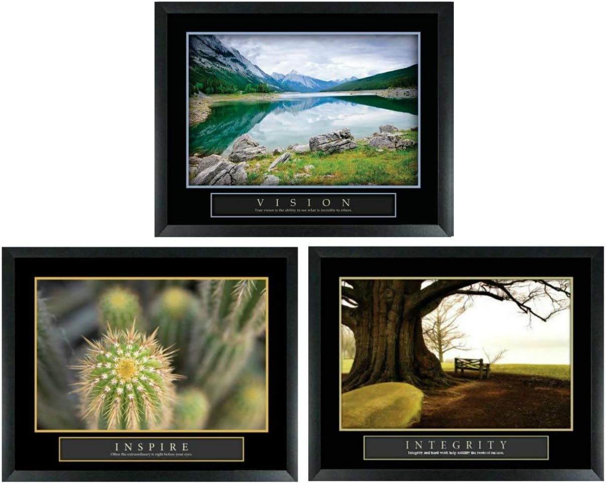 Inspire Integrity framed motivational wall art, 3-piece