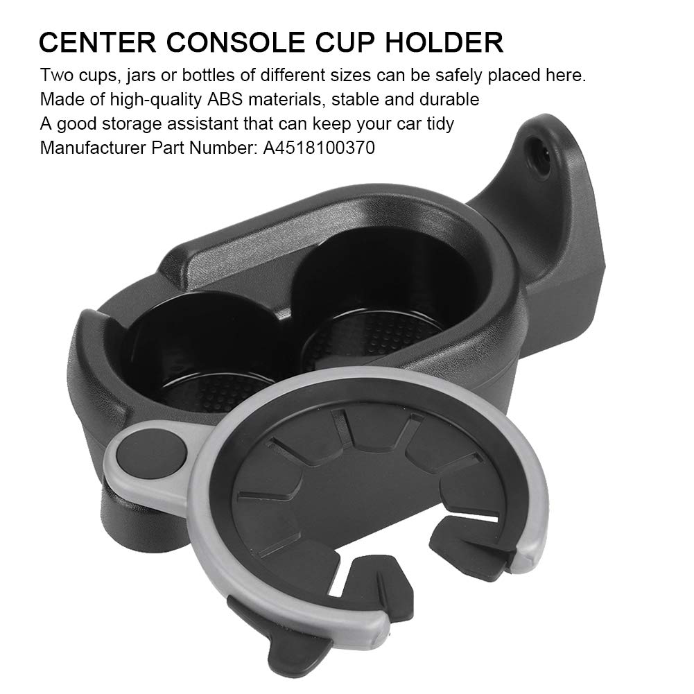 Portabevande Per Smart Fortwo 451 2007-2015 - Doppio Foro, Console Centrale, Nero