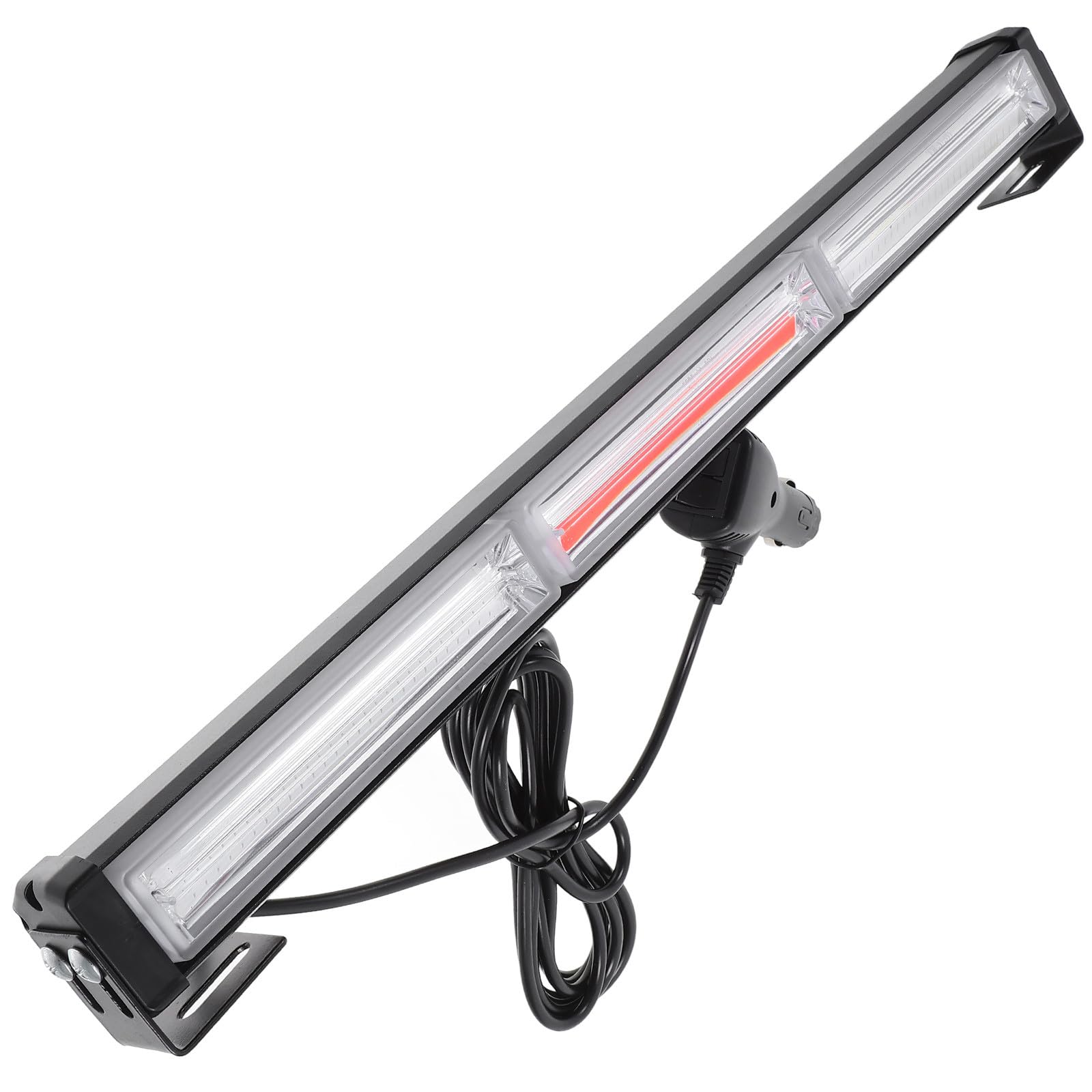 NUOBESTY Phare Stroboscopique LED Cob 3 Segments Rouge et Bleu Feu Clignotant D’Avertissement pour Calandre de Voiture Éclairage Haute Luminosité Montage par Vis Couleur Aléatoire