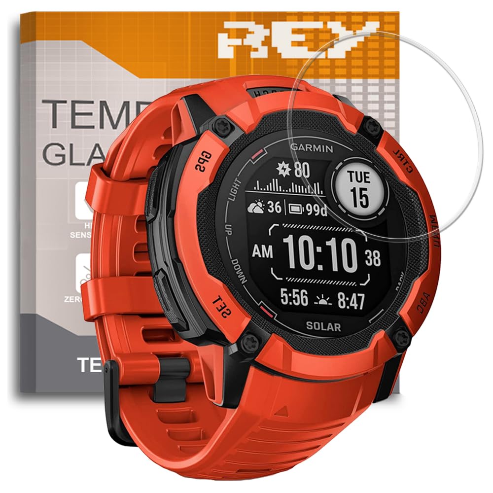 Pellicola salvaschermo Vetro temperato per Garmin Instinct 2X Solar 50MM, REY Pack 3X