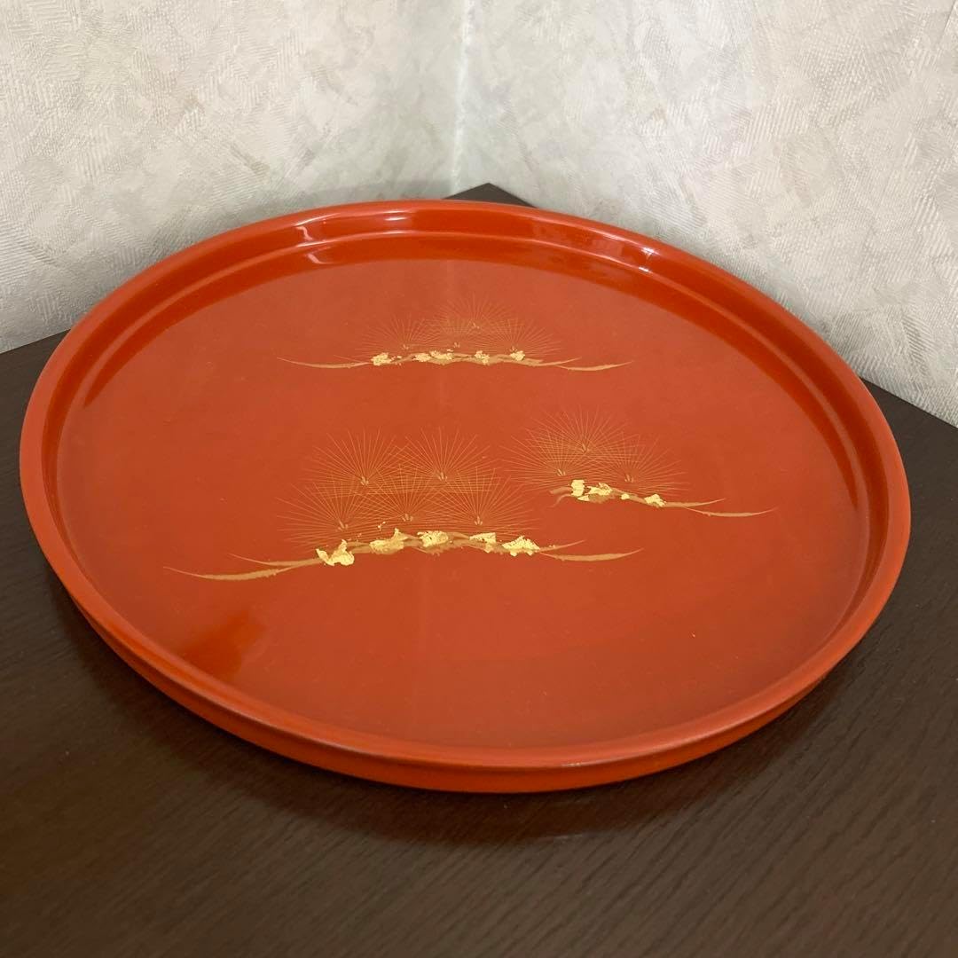輪島漆器　お盆 楽天市場】ミヤマ WAJIMA 輪島塗 沈金稲穂 丸盆 内祝い お返し 和食器